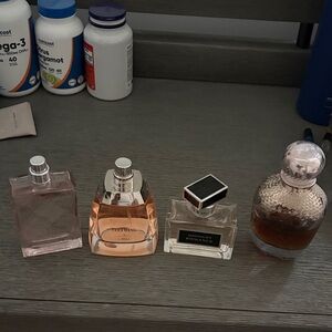 Elegant Perfume Collection - Pink and Gold Accents